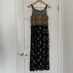 VTG 90s Maxi summer dress APP florals polka dot